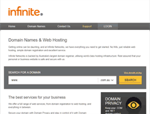 Tablet Screenshot of domains.infinite.net.au
